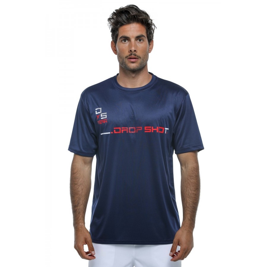 Camiseta Drop Shot Team 19 Marino Rojo - Barata Oferta Outlet