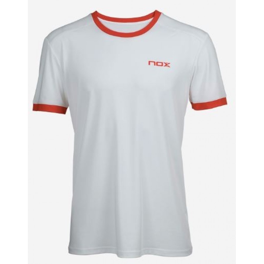 Camiseta Nox Team Blanca Logo Rojo - Barata Oferta Outlet